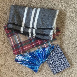Bundle of 4 Scarves/Wraps